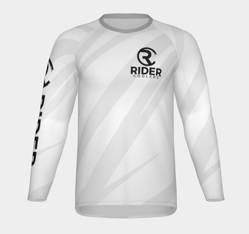 #6 Wave Ripper Long Sleeve Shirt Design 100% Polyester Dry fit Sublimation Printed Gray strips