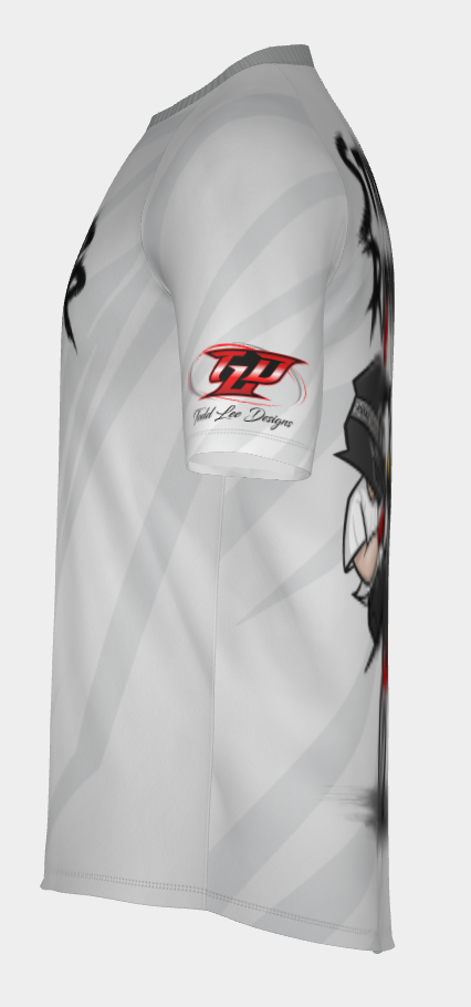#14 Street Ripper Short Sleeve Surron Tuff wheelie Dry fit Shirt 100% Polyester Sublimation Printed silver strips