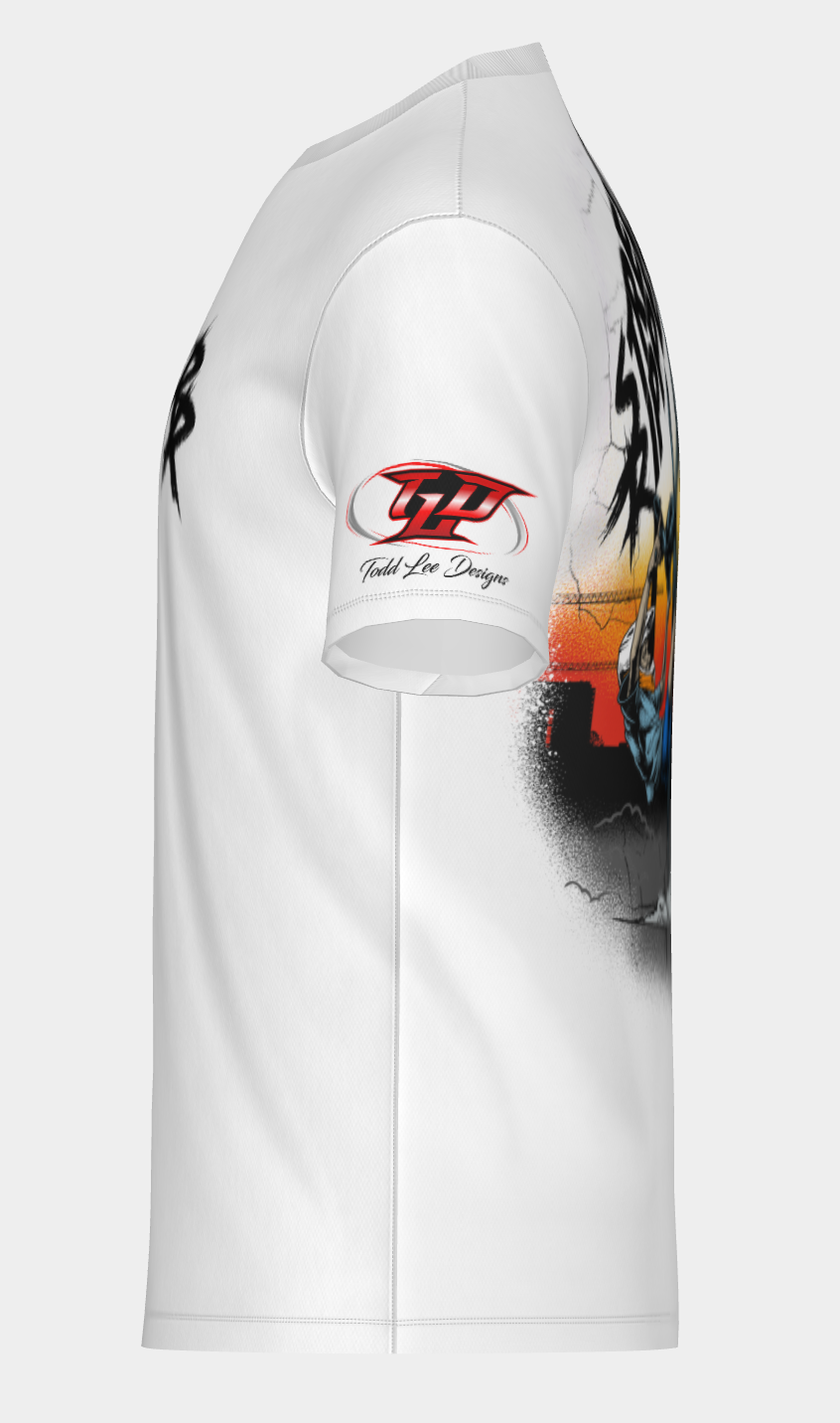#25 Road Ripper, Surron 12 o'clock Wheelie Short Sleeve Shirt Design 100% Polyester Dry fit Sublimation Printed