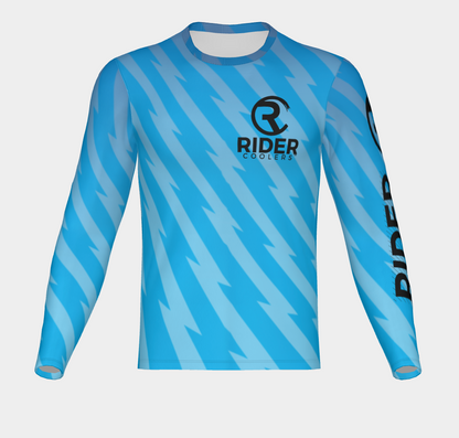 #23 I'm hooked Blue Long Sleeve Shirt Design 100% Polyester Dry fit Sublimation Printed Blue strips