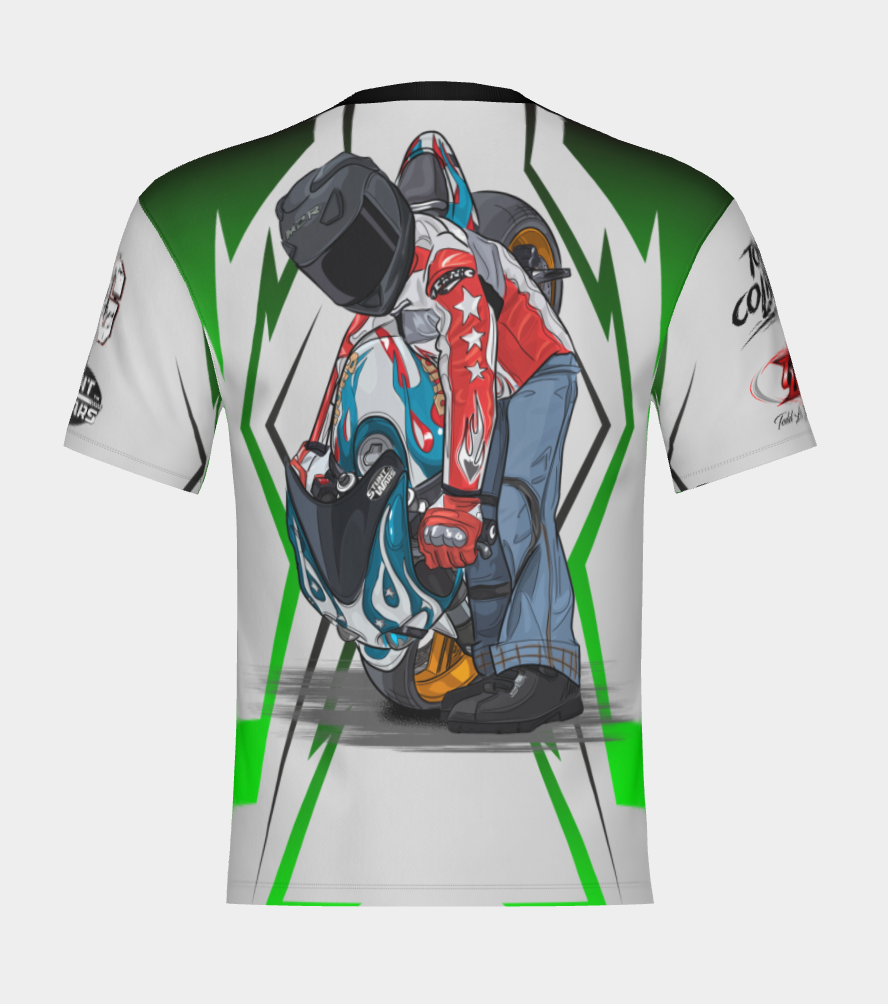 #4 Road Ripper Short Sleeve Ski Stoppie Design 100% Polyester Dry fit Sublimation Printed