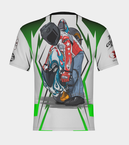 #4 Road Ripper Short Sleeve Ski Stoppie Design 100% Polyester Dry fit Sublimation Printed