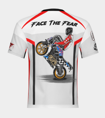#1 Road Ripper Short Sleeve Wheelie Design 100% Polyester Dry fit Sublimation Printed