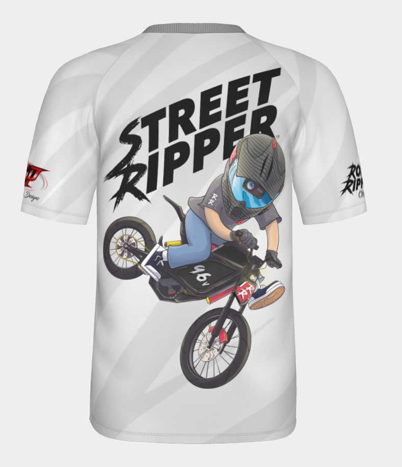 #11 Street Ripper Surron Stoppie Short Sleeve Dry fit Shirt 100% Polyester Sublimation Printed