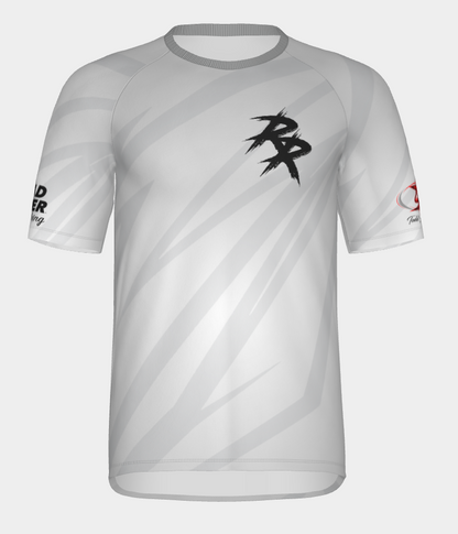 #14 Street Ripper Short Sleeve Surron Tuff wheelie Dry fit Shirt 100% Polyester Sublimation Printed silver strips