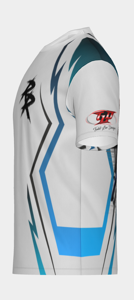 #16 Ryan Colbert Road Ripper Short Sleeve Shirt Design 100% Polyester Dry fit Sublimation Printed white with city background