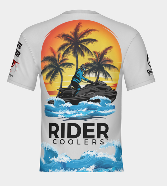 #31 Rider Coolers, Wave Ripper Short Sleeve Shirt Design 100% Polyester Dry fit Sublimation Printed